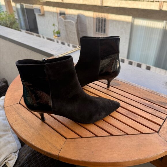 PennyBlack Suede & Leather Pointed Toe Ankle Booties Size 39 - Picture 3 of 8